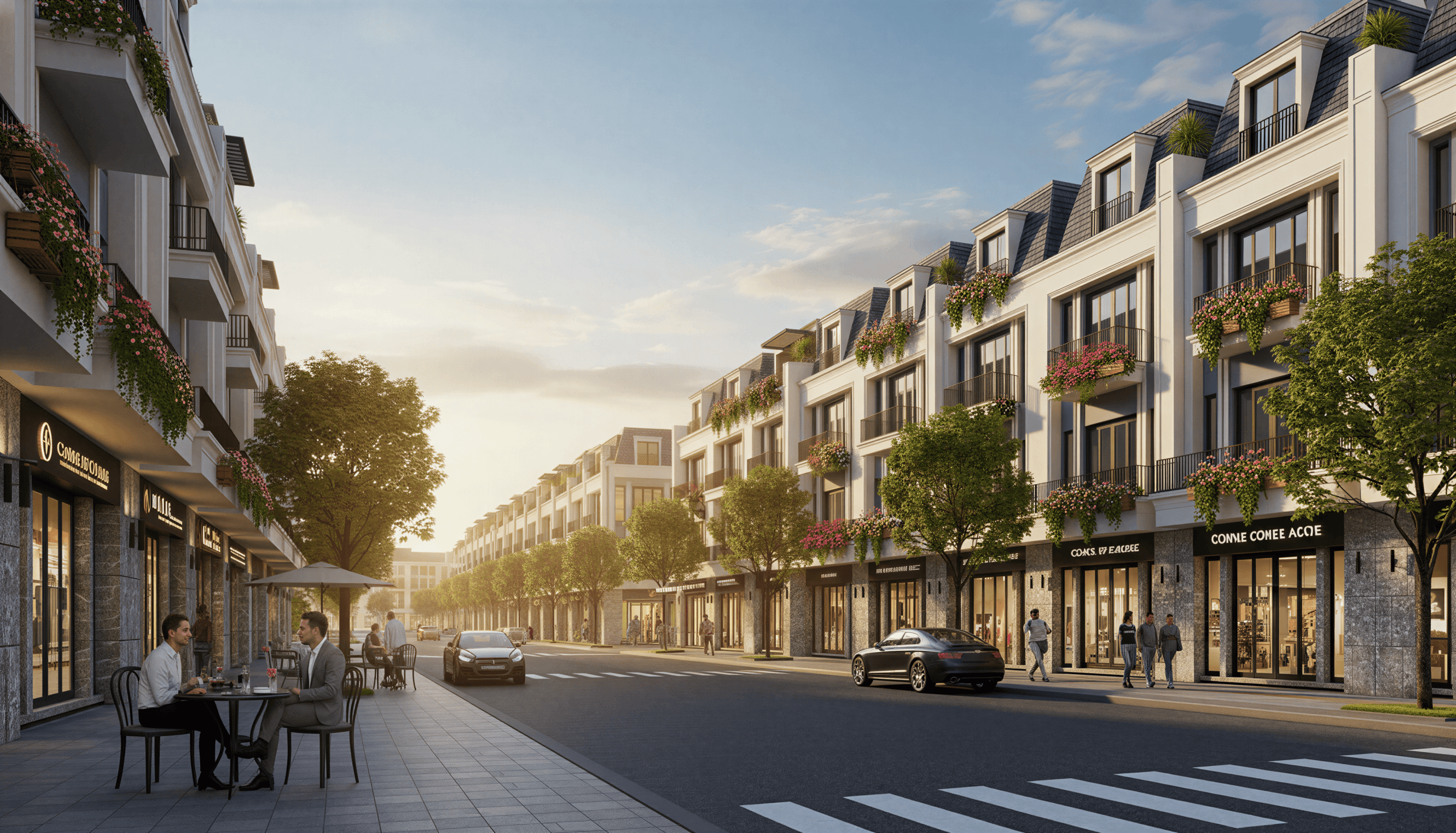 Dãy phải Shophouse Bích động Lakeside