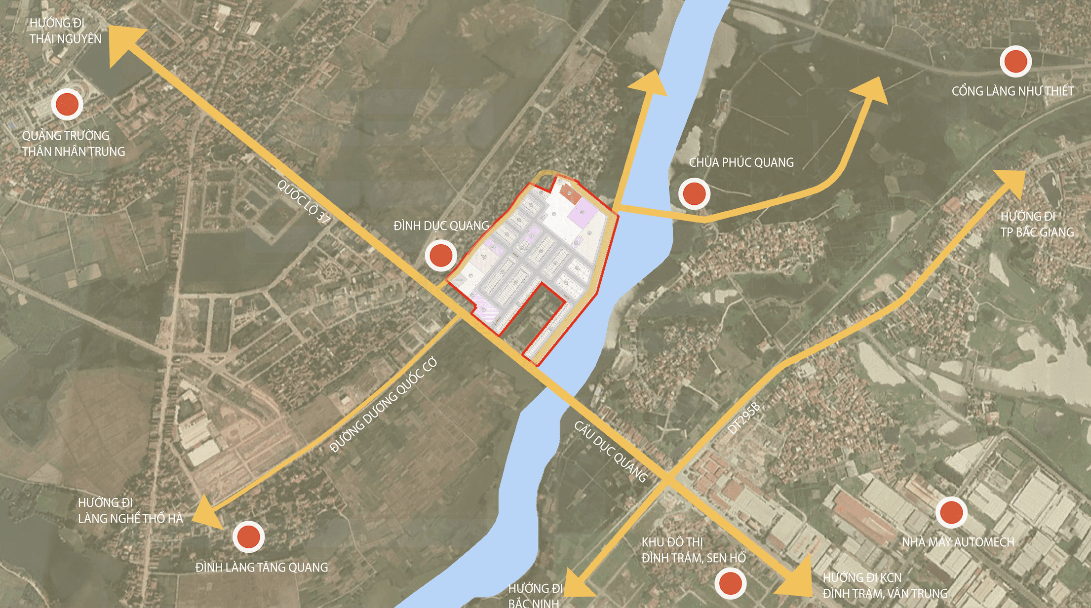 Vị trí dự án Bích động Lakeside